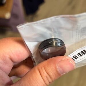 Black Ring with Design